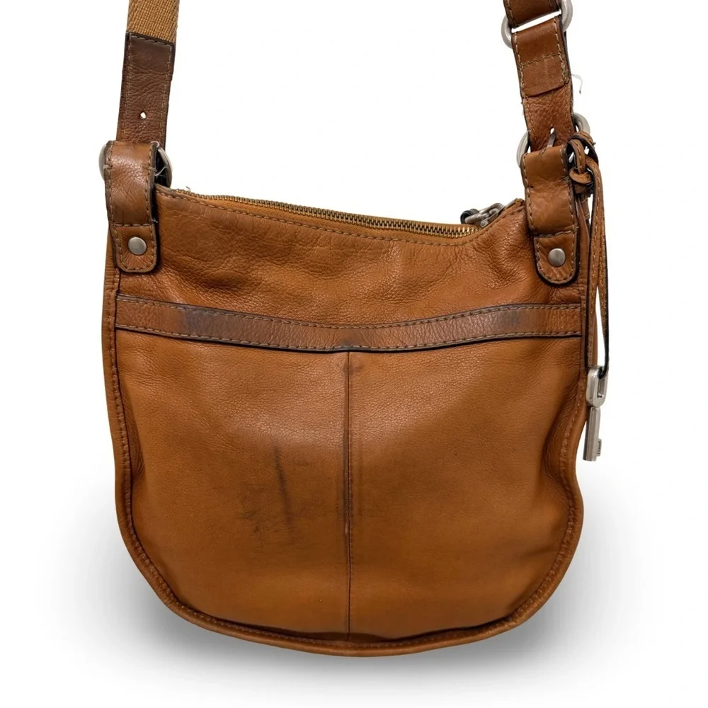 Fossil Ivy Leather Bag Brown Crossbody Messenger Bag